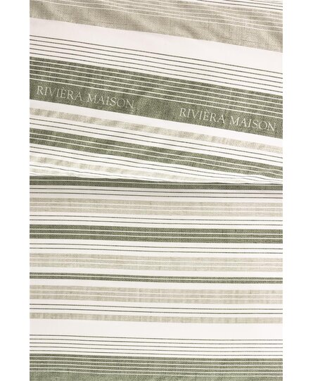 Riviera Maison Dekbedovertrek Sturdy Stripe  Grijsgroen 200x200/220 cm