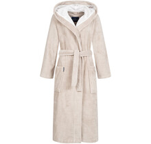Morgenstern damesbadjas met capuchon Geena 2 zand Maat XL