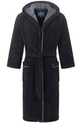 Morgenstern Daniel badjas met capuchon Chromezwart/Petrol XL