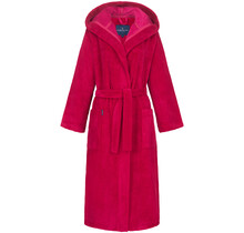 Morgenstern damesbadjas met capuchon Geena 2 kirschrot Maat XL
