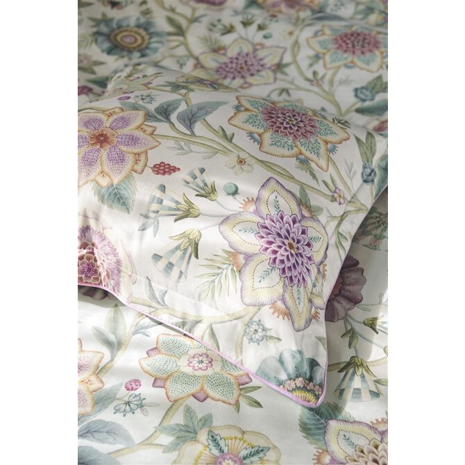 Pip Studio Viva Las Flores Square Cushion White 45x45 cm