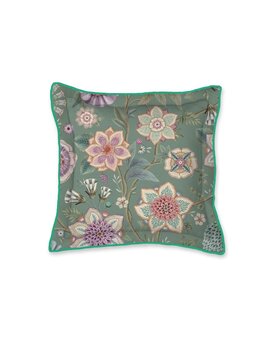 Pip Studio Viva Las Flores Square Cushion Green 45x45 cm