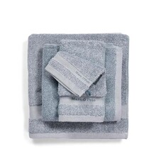 Marc O'Polo Melange Gastendoek Blue/Off White 30x50