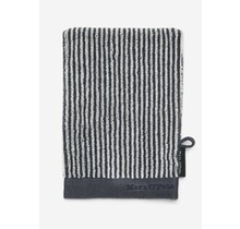 Marc O'Polo Timeless Tone Stripe Washandje Marine/Silver 16x22