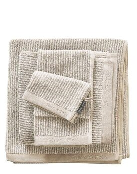 Marc O'Polo Timeless Tone Stripe  Gastendoek Beige/Ecru 30x50