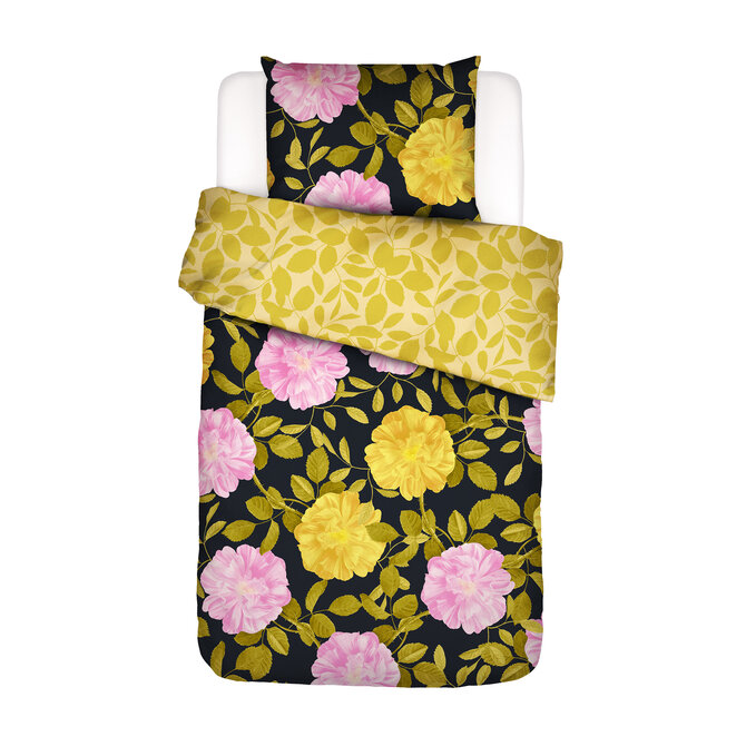Covers & Co Bloom with a view Dekbedovertrek Black 200x200/220 Covers & Co Bloom with a view Dekbedovertrek Black 200x200/220