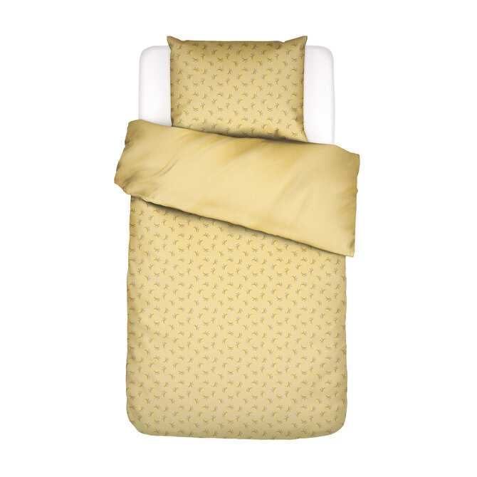 Covers & Co Lily melody Dekbedovertrek Lemon yellow 240x200/220 Covers & Co Lily melody Dekbedovertrek Lemon yellow 240x200/220