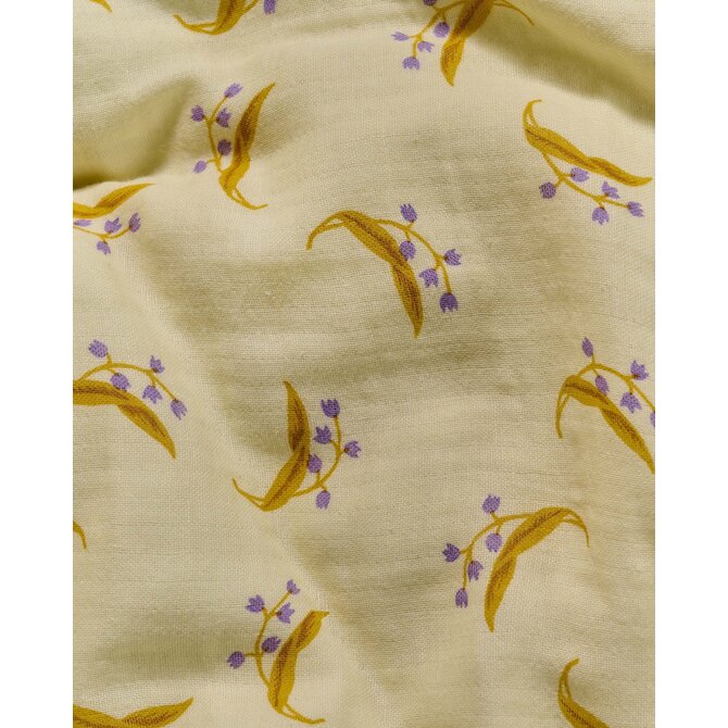 Covers & Co Lily melody Dekbedovertrek Lemon yellow 240x200/220 Covers & Co Lily melody Dekbedovertrek Lemon yellow 240x200/220