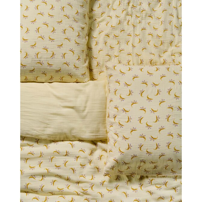 Covers & Co Lily melody Dekbedovertrek Lemon yellow 200x200/220 Covers & Co Lily melody Dekbedovertrek Lemon yellow 200x200/220