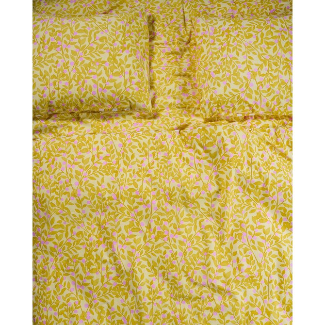 Covers & Co Petite berry Dekbedovertrek Lemon yellow 200x200/220