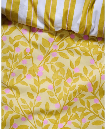 Covers & Co Petite berry Dekbedovertrek Lemon yellow 200x200/220