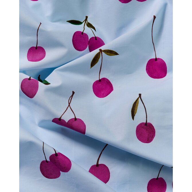 Covers & Co Zesty cherry Dekbedovertrek Ice blue 140x200/220