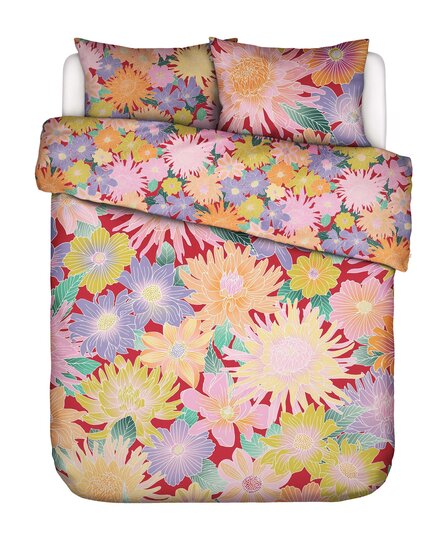 Covers & Co Flower fling Dekbedovertrek Happy red 140x200/220