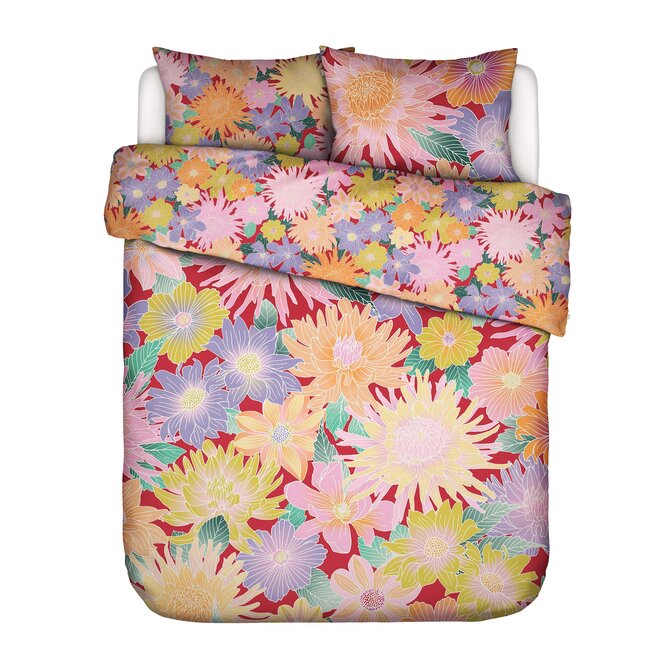 Covers & Co Flower fling Dekbedovertrek Happy red 200x200/220