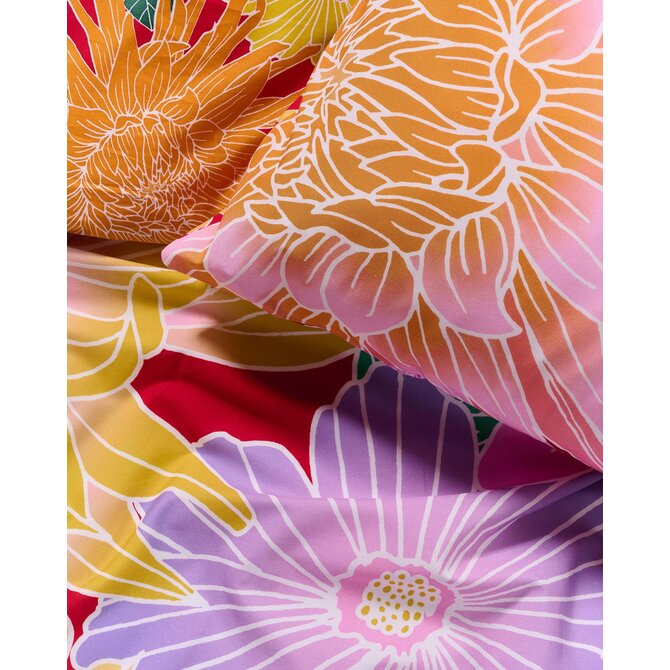 Covers & Co Flower fling Dekbedovertrek Happy red 200x200/220