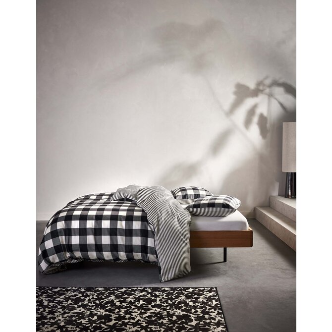 Essenza Chess Kussensloop Anthracite 60x70 Essenza Chess Kussensloop Anthracite 60x70