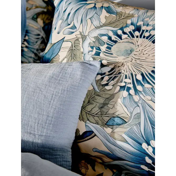 Vandyck Blue Wander pearlblue Kussensloop (60x70) Vandyck Blue Wander pearlblue Kussensloop (60x70)