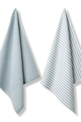 Vandyck Pure Kitchen Set keukendoek + theedoek 60x60 Pearl Blue