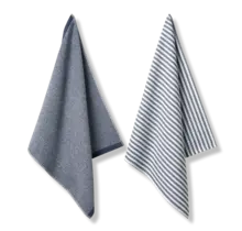 Vandyck Pure Kitchen Set keukendoek + theedoek 60x60 Blue Ink