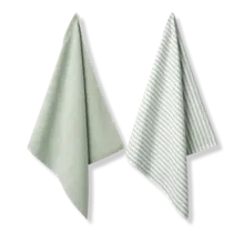 Vandyck Pure Kitchen Set keukendoek + theedoek 60x60 Smoke Green