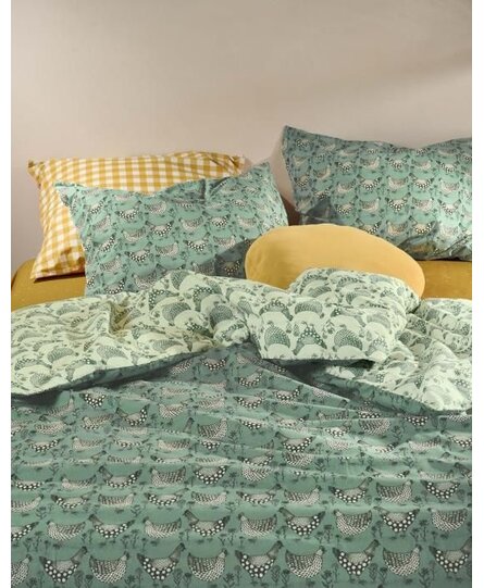 Covers & Co Chicken Run Dekbedovertrek Turquoise 240x200/220