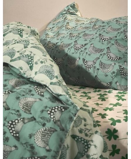 Covers & Co Chicken Run Dekbedovertrek Turquoise 240x200/220