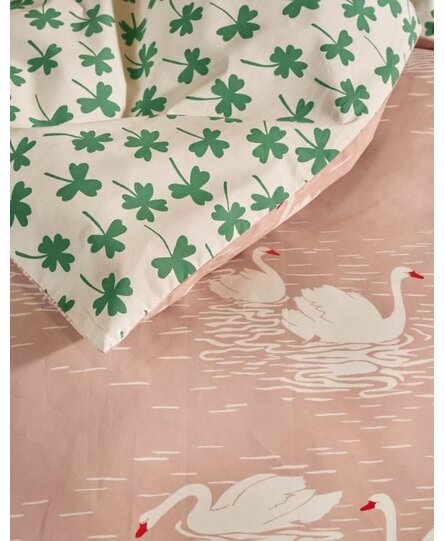 Covers & Co Swan lake Dekbedovertrek Misty rose 200x200/220