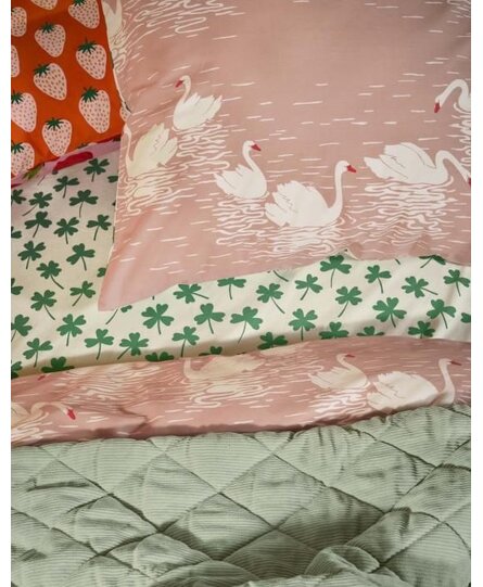 Covers & Co Swan lake Dekbedovertrek Misty rose 200x200/220