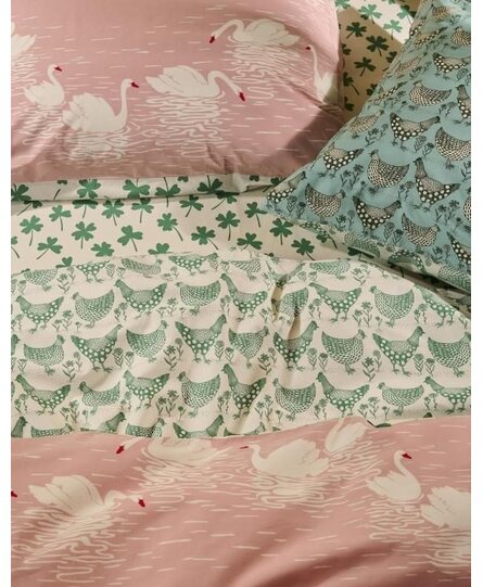 Covers & Co Swan lake Dekbedovertrek Misty rose 240x200/220