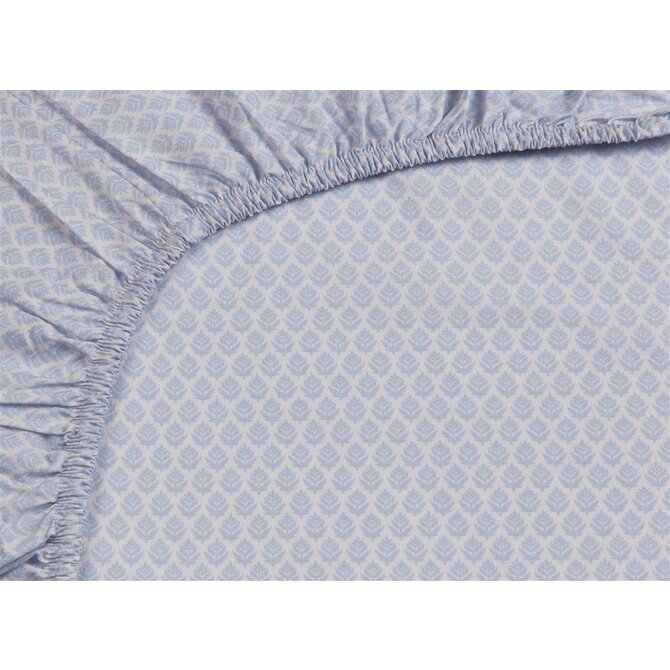 Pip Studio Thousand Leaves Hoeslakens- Blue 100x200 cm Hoekhoogte: 25 cm