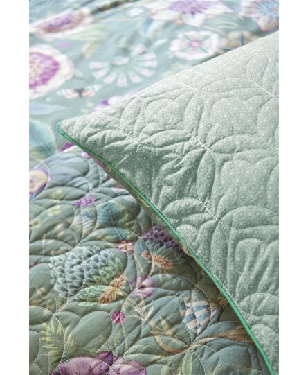 Pip Studio Viva Las Flores Quilt Green 180x260 cm