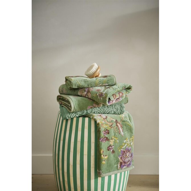 Pip Studio Secret Garden washandje Groen 16x22 cm