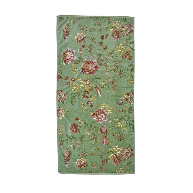 Pip Studio Secret Garden handdoek Groen 55x100 cm