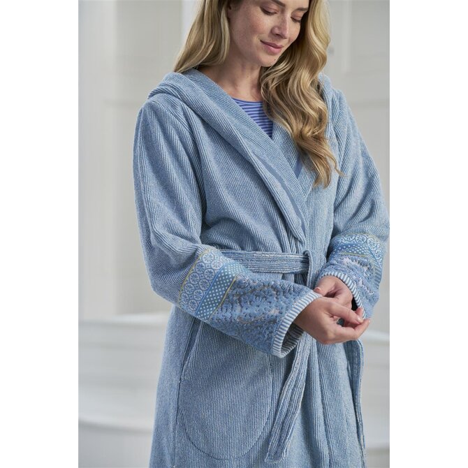 Pip Studio Soft Zellige Bathrobe Blue Grey XL Pip Studio Soft Zellige Bathrobe Blue Grey XL