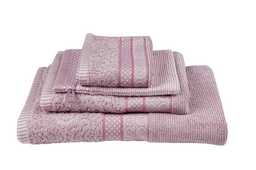 Pip Studio Pip Studio Soft Zellige handdoek Lila 55x100 cm afbeelding