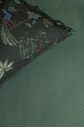 Pip Studio Thousand Leaves hoeslaken  Groen 100x200 cm Hoekhoogte 25 cm