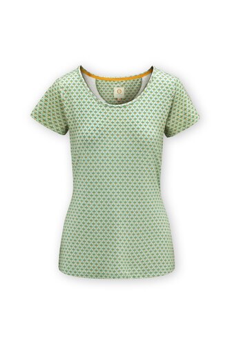 Pip Studio Pip Studio Tilly Short Sleeve Top Mi Vida Green S