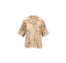 Pip Studio Flora Short Sleeve Top Amor de Dios Sand S