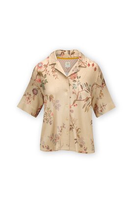 Pip Studio Flora Short Sleeve Top Amor de Dios Sand S