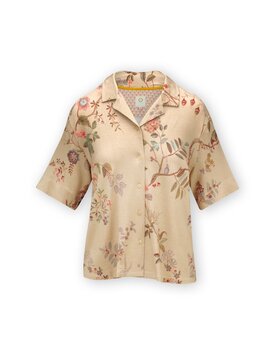 Pip Studio Flora Short Sleeve Top Amor de Dios Sand S