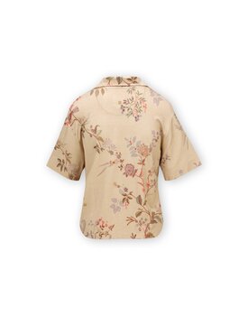 Pip Studio Flora Short Sleeve Top Amor de Dios Sand M