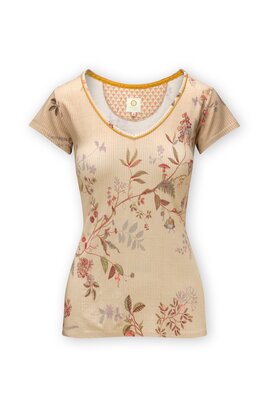 Pip Studio Toy Short Sleeve Top Amor de Dios Sand M