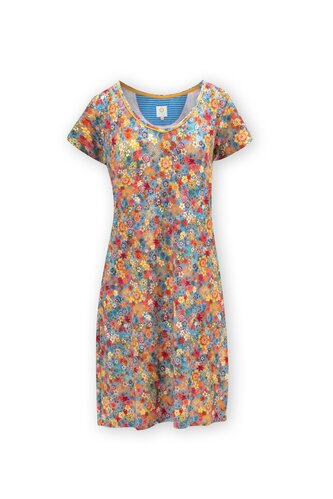 Pip Studio Pip Studio Djoy Short Sleeve Nightdress Tutti i Fiori Light Blue S