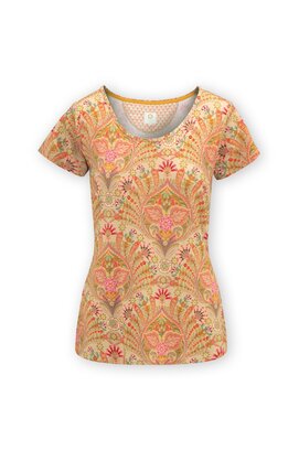 Pip Studio Tilly Short Sleeve Top Alba Khaki S