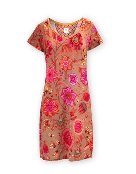 Pip Studio Djoy Short Sleeve Nightdress Viva las Flores Pink M