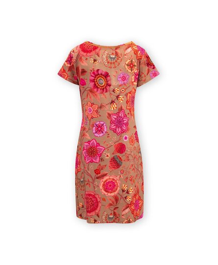 Pip Studio Djoy Short Sleeve Nightdress Viva las Flores Pink M