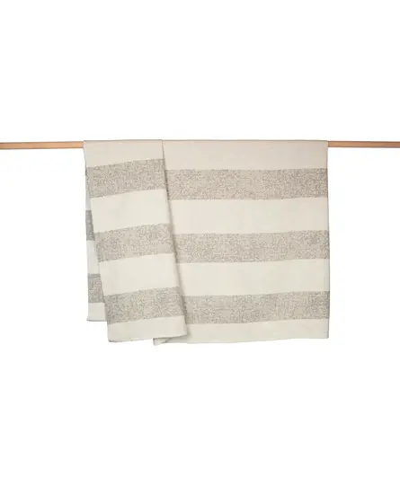 David Fussenegger RIVA cotton plaid Milano Stripes Blended 210x220 cm Grau