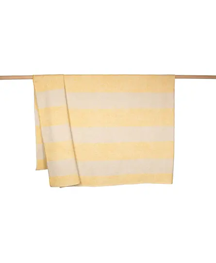David Fussenegger RIVA cotton plaid Milano Stripes Blended 210x220 cm Senf