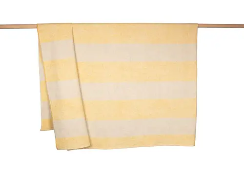David Fussenegger David Fussenegger RIVA cotton plaid Milano Stripes Blended 210x220 cm Senf