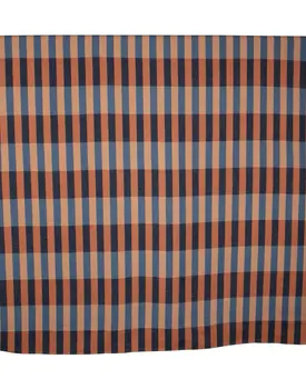 David Fussenegger NOVA cotton plaid overlapping stripes 145x220 cm navy